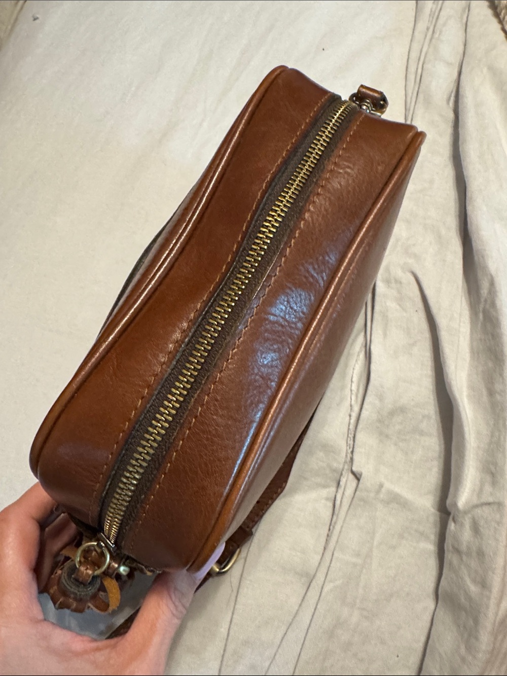 Patricia Nash Cognac Josie Crossbody Bag - Picture 10 of 16